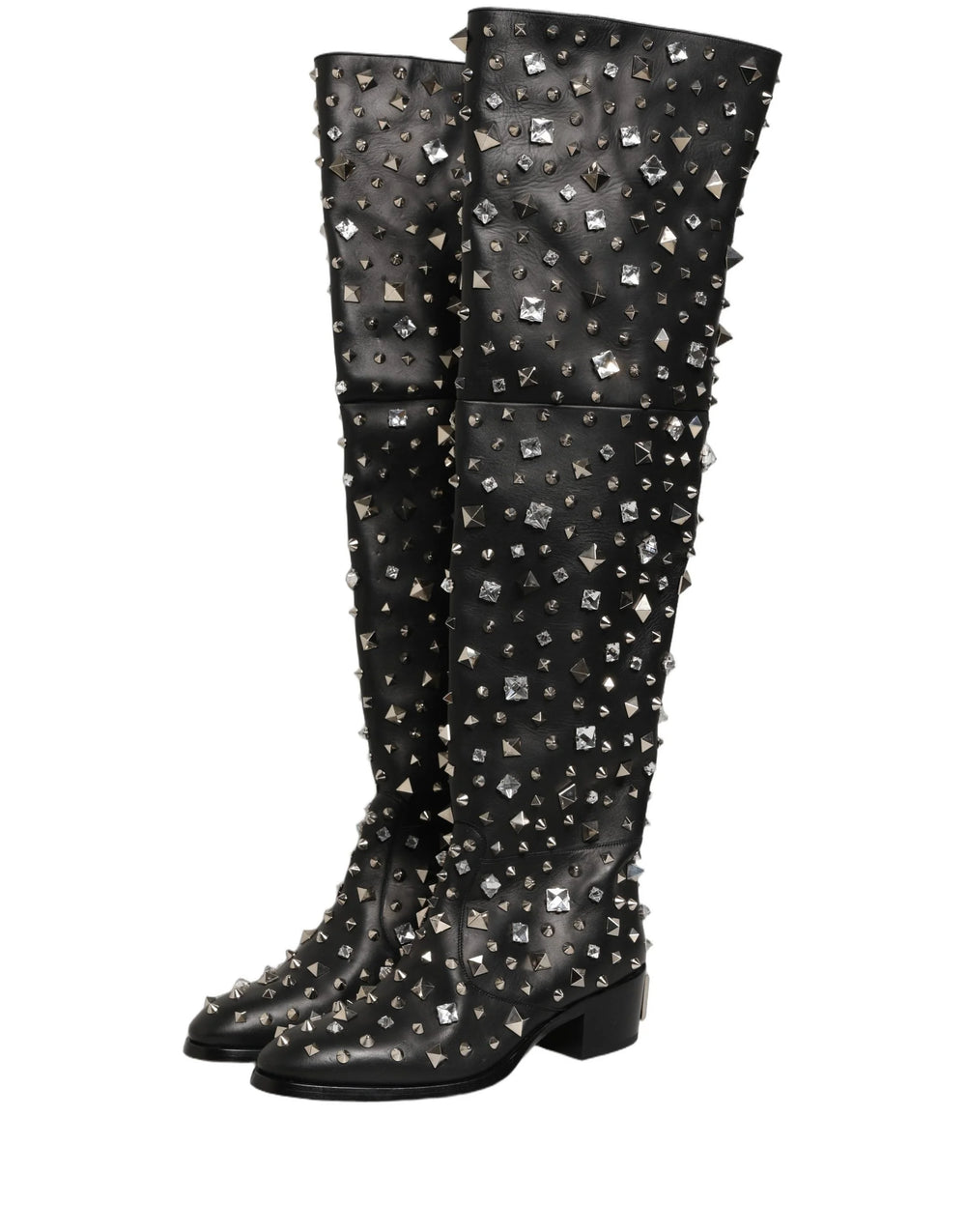 Dolce & Gabbana Černé boty s krystaly – EU44/US11