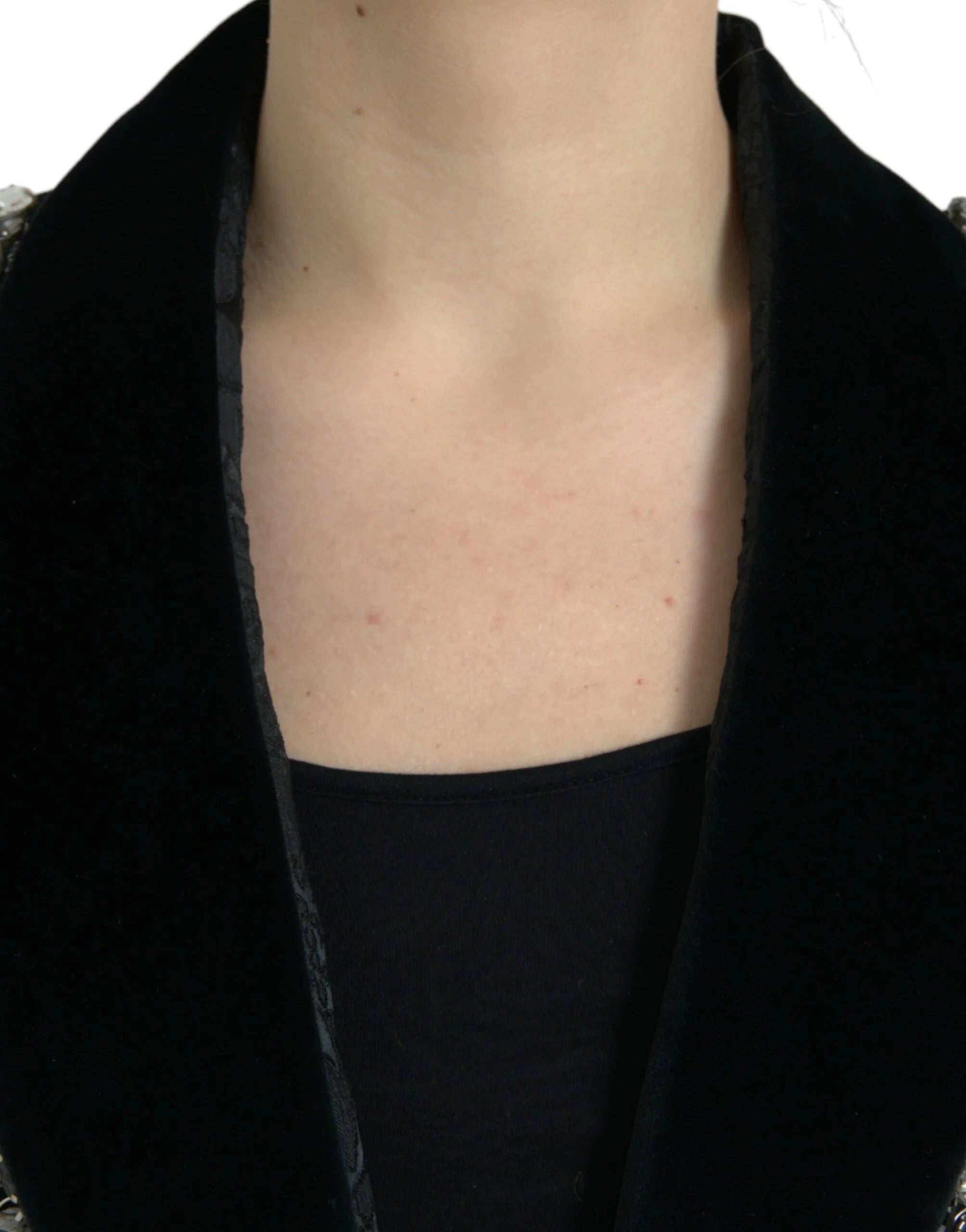 Dolce & Gabbana Black Crystal Embellished Overcoat Jacket - IT44 | L - Overcoats