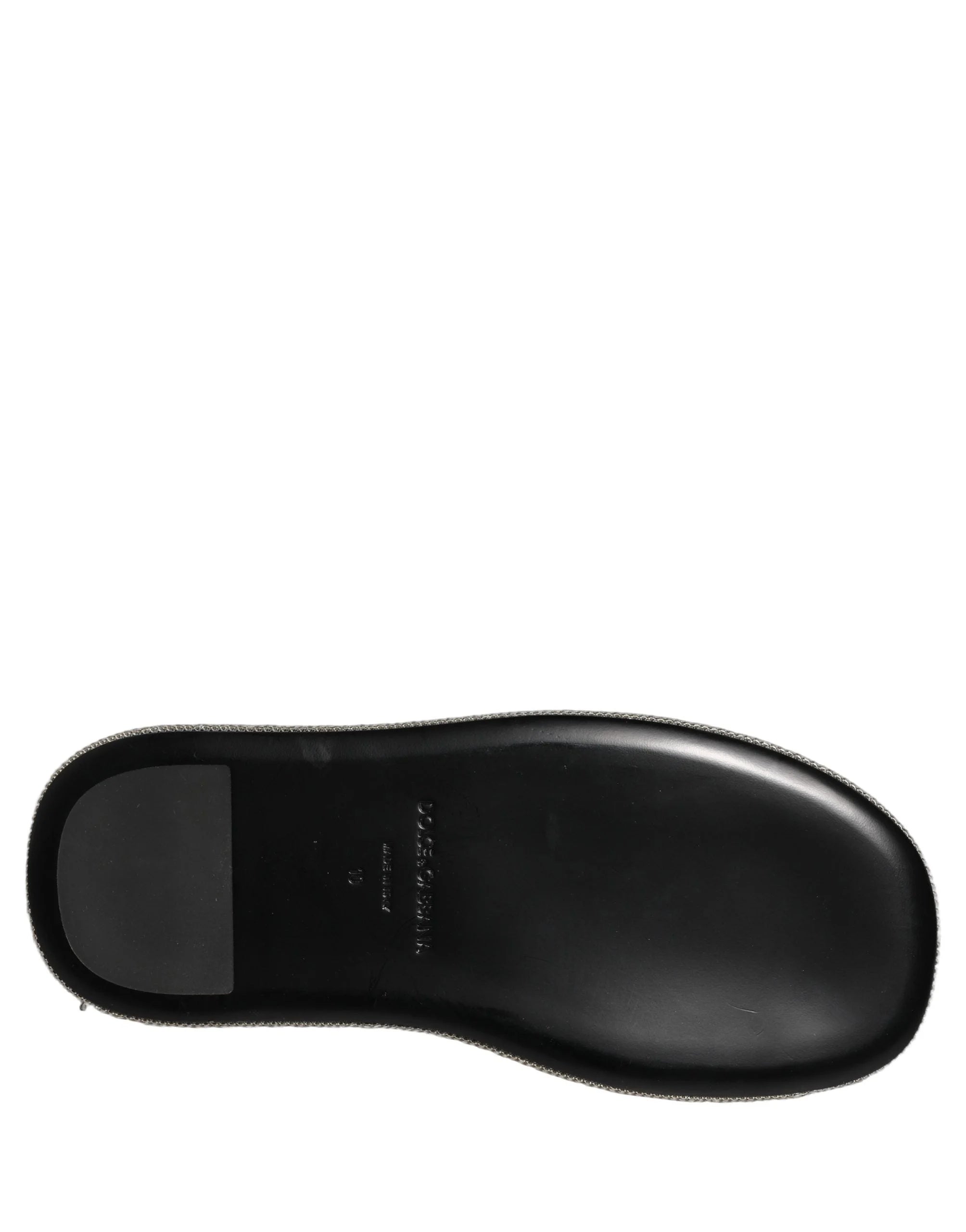 Dolce & Gabbana Schwarze Plateausandalen mit Kristallverzierung für Herren - EU44/US11
