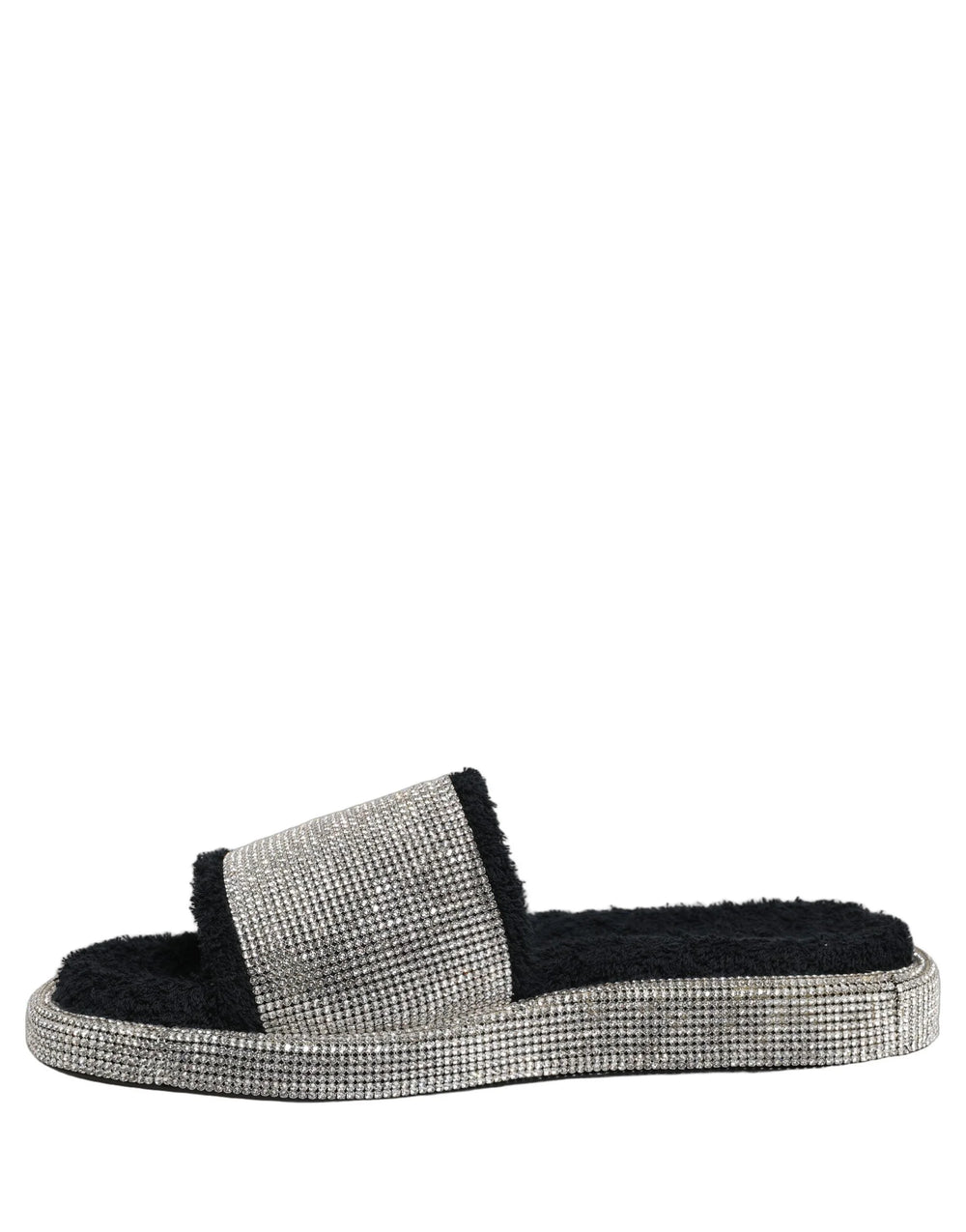 Dolce & Gabbana Schwarze Plateausandalen mit Kristallverzierung für Herren - EU44/US11