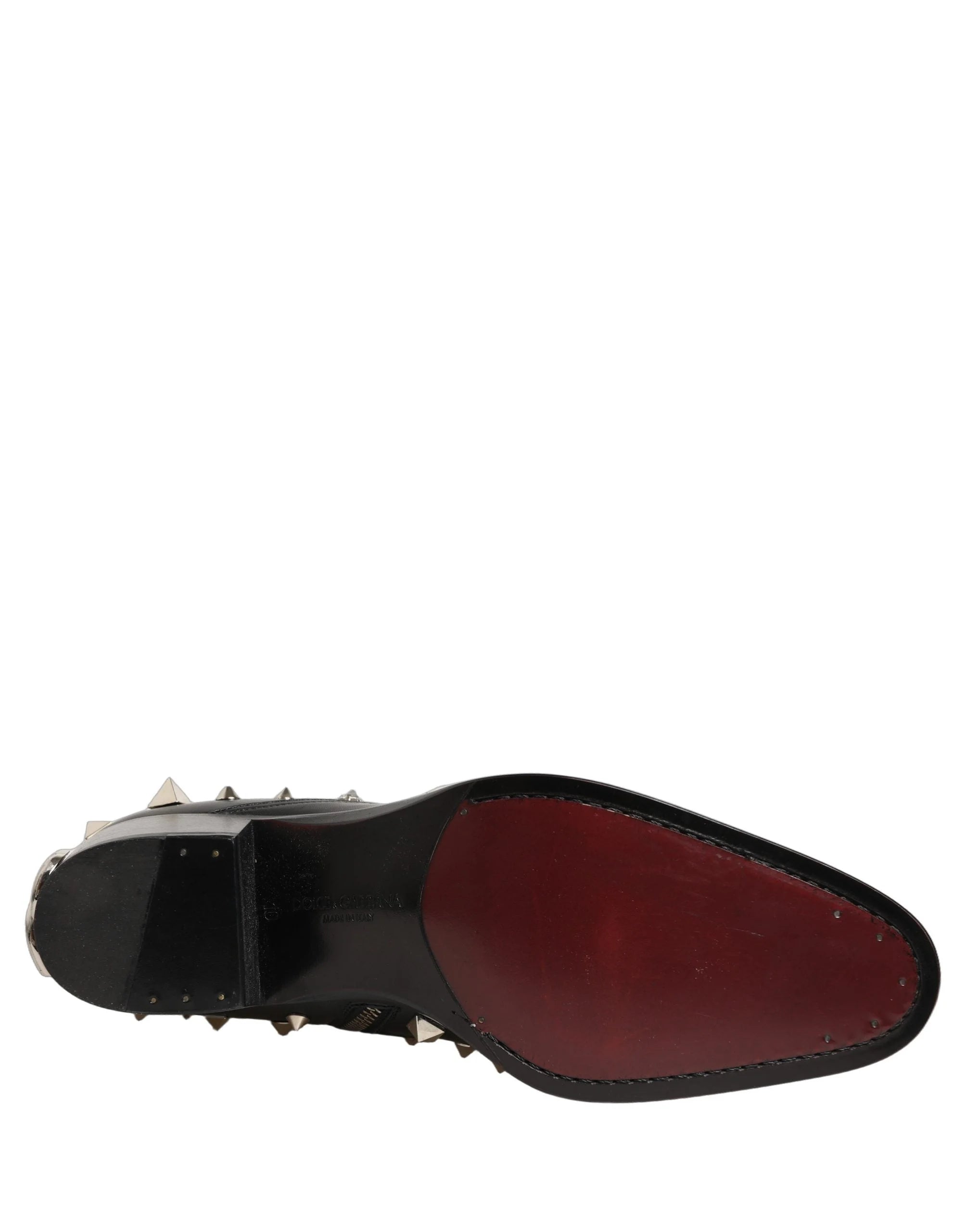 Dolce & Gabbana Mustat Kristallikoristeiset Lyhyet Saappaat – EU44/US11