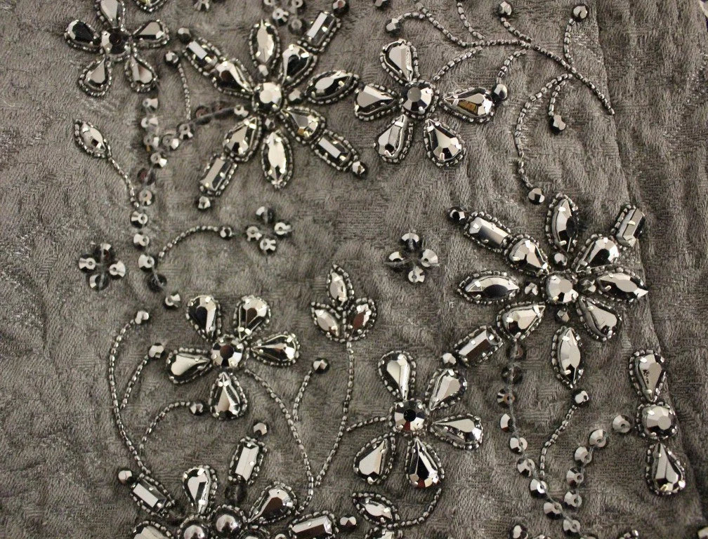 Dolce & Gabbana Black Crystal Handmade Above Knee Skirt - IT42|M - Skirts