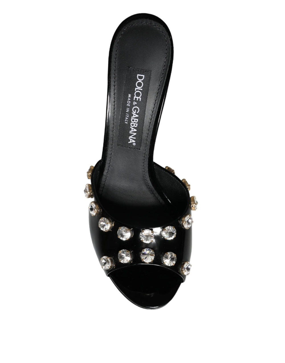 Dolce & Gabbana Black Crystal Heels Keira Sandals Shoes - EU39/US8.5 - Sandals