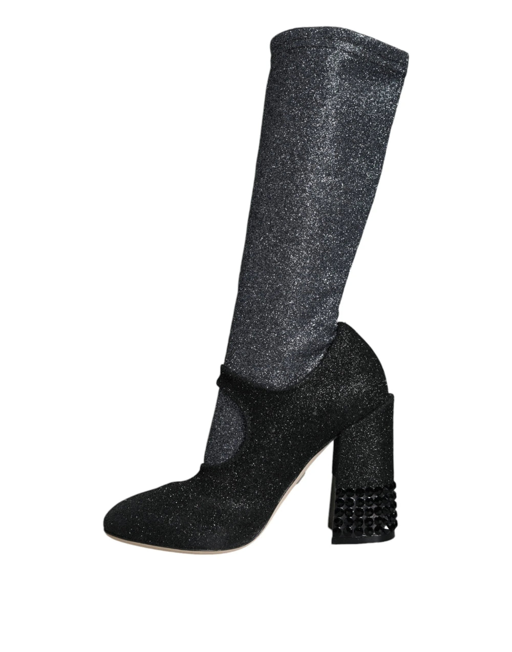 Dolce & Gabbana mustad kristallidega Mary Jane pahkluusaapad
