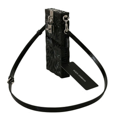 Dolce & Gabbana Black Crystal Plexiglass Cross Cigarette Case Holder - Cross Body Bags