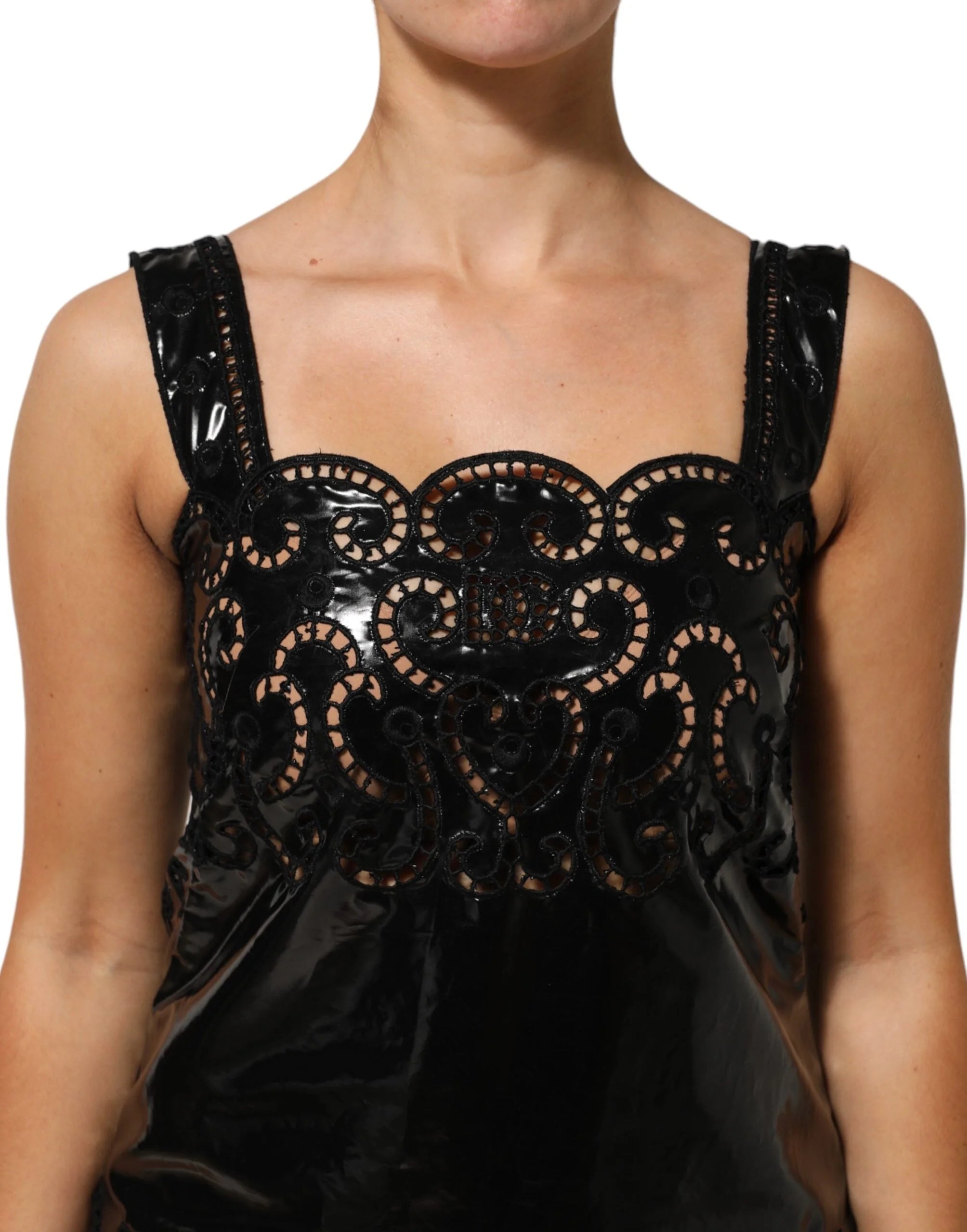 Dolce & Gabbana Black Cut Out A-line Sheath Mini Dress - IT40|S