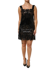 Dolce & Gabbana Black Cut Out A-line Sheath Mini Dress - IT40|S - Dresses