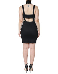 Dolce & Gabbana Black Cut Out Sleeveless Bodycon Mini Dress - IT40|S - Dresses