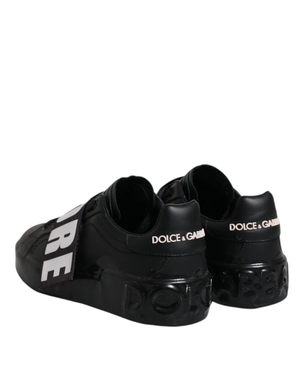 Dolce & Gabbana Black D&G AMORE Low Top Sneakers Shoes - EU37/US7