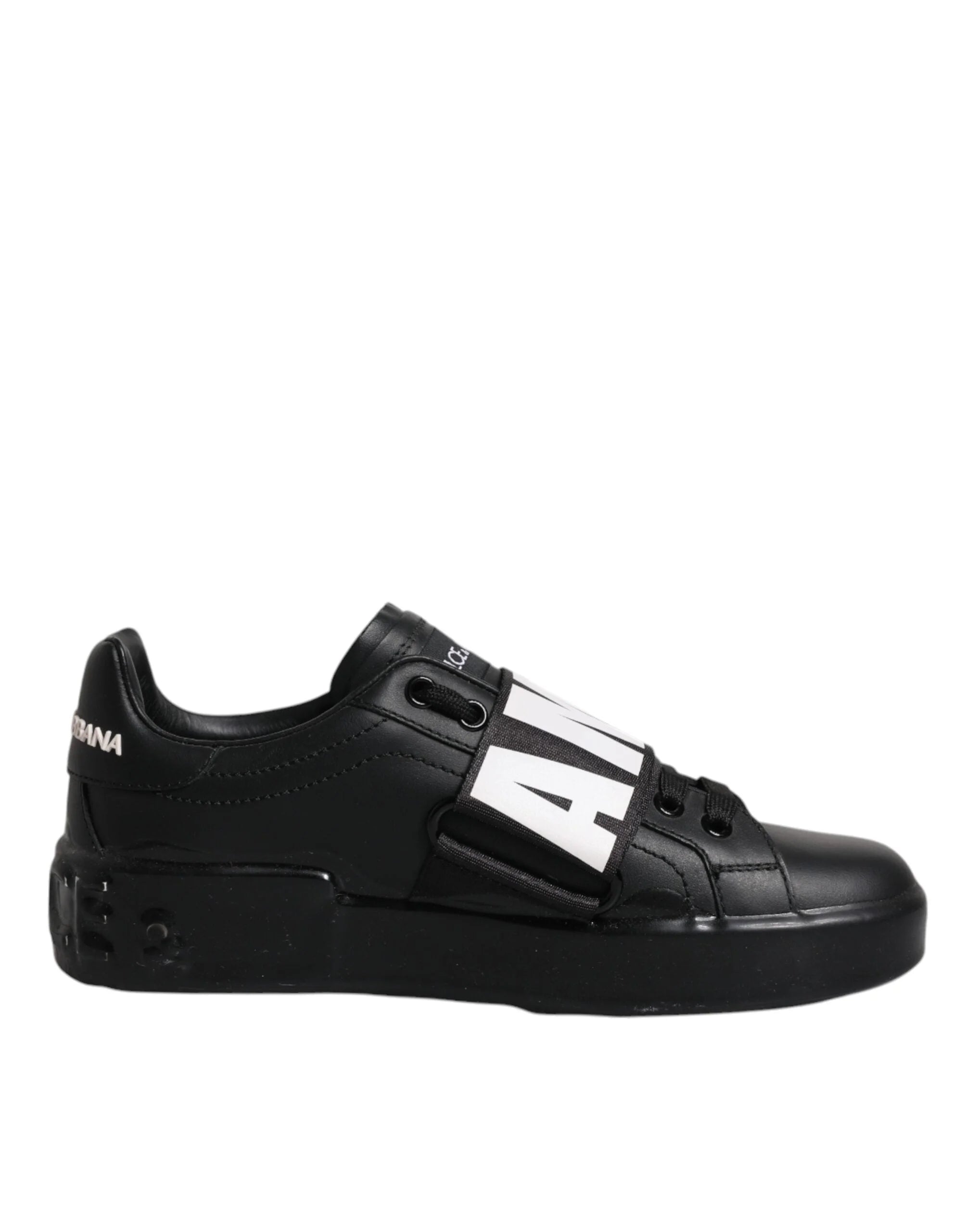 Dolce & Gabbana Black D&G AMORE Low Top Sneakers Shoes - EU37/US7