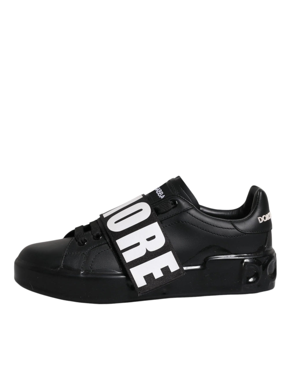 Dolce & Gabbana Black D&G AMORE Low Top Sneakers Shoes - EU37/US7