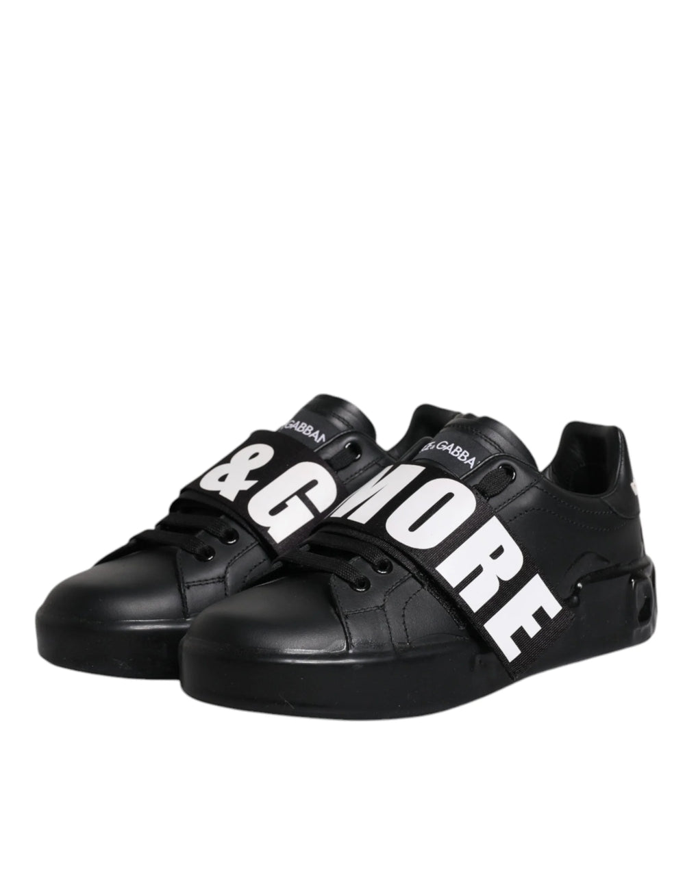 Dolce & Gabbana Black D&G AMORE Low Top Sneakers Shoes - EU37/US7 - Sneakers
