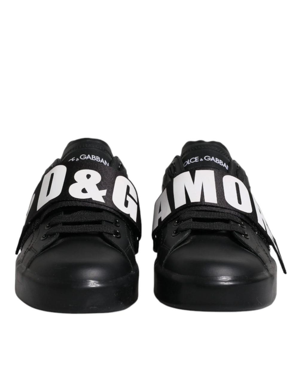 Dolce & Gabbana Black D&G AMORE Low Top Sneakers Shoes - EU37/US7