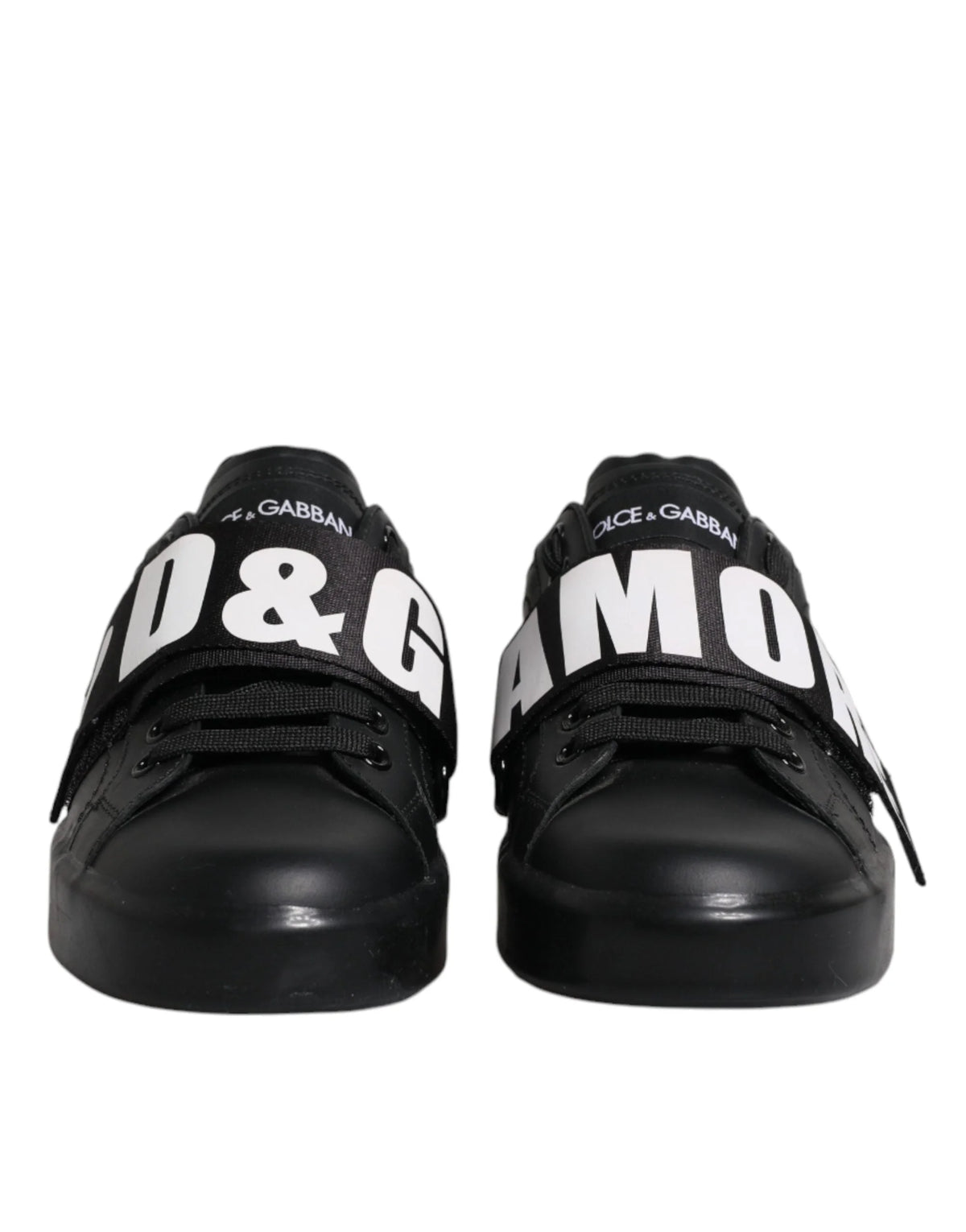 Dolce & Gabbana Black D&G AMORE Low Top Sneakers Shoes - EU37/US7