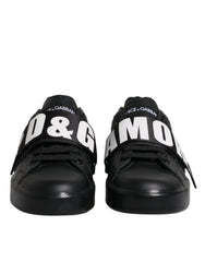 Dolce & Gabbana Black D&G AMORE Low Top Sneakers Shoes - EU37/US7