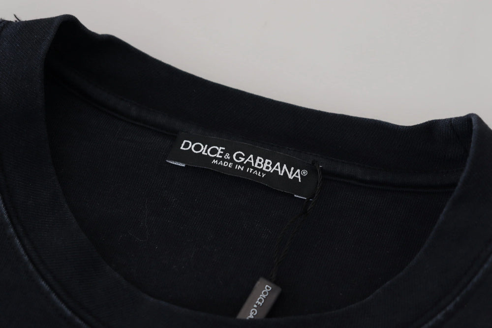 Dolce & Gabbana Black D&G Fashion Round Neck Cotton T-shirt - IT40|S - T-Shirts