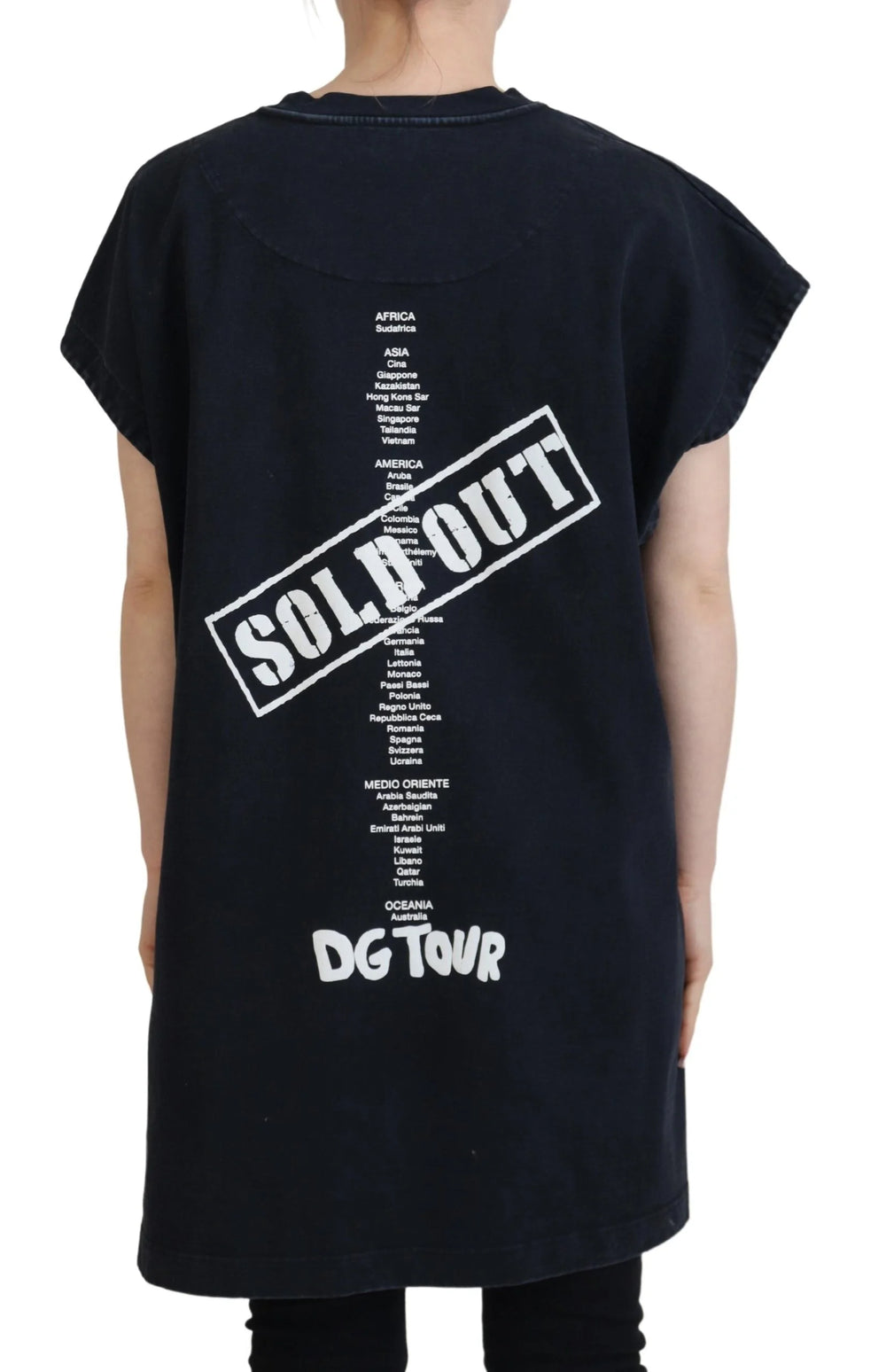 T-shirt Algodão Gola Redonda D&G Fashion Preta Dolce & Gabbana - IT40|S