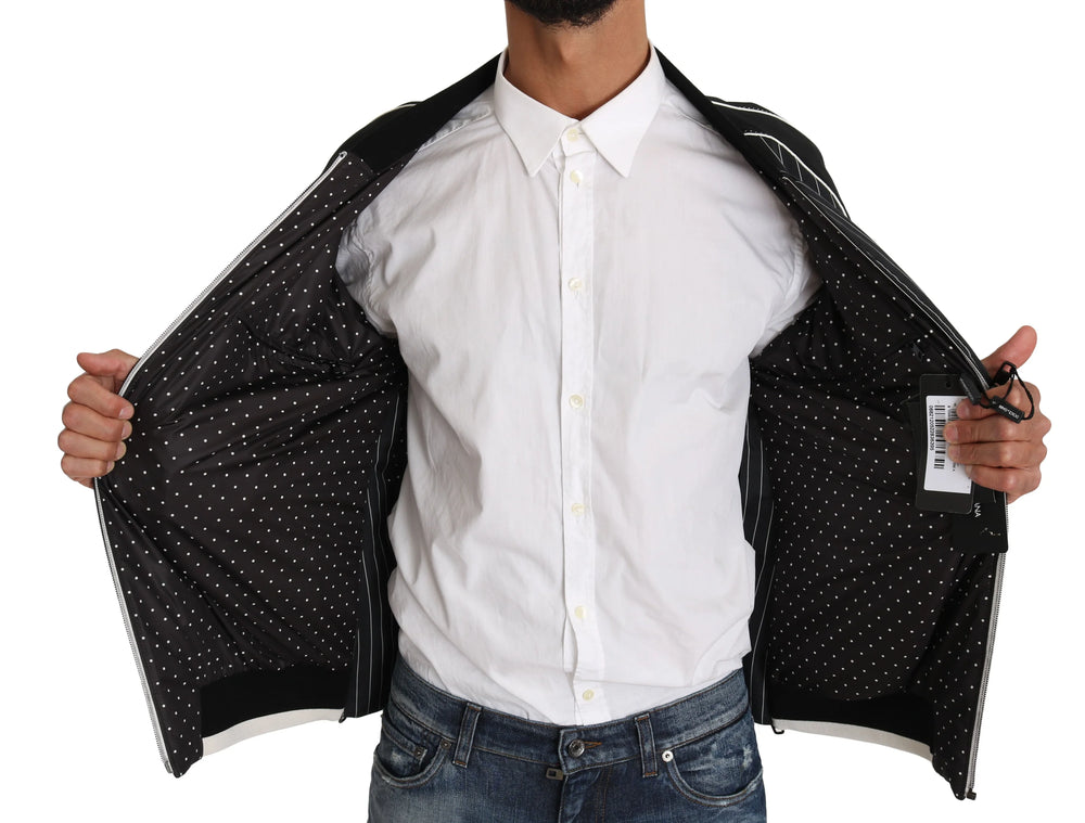 Dolce & Gabbana Black DD58 SG62 Sequined Beaded Jacket - IT52 | XL - Bomber Jackets