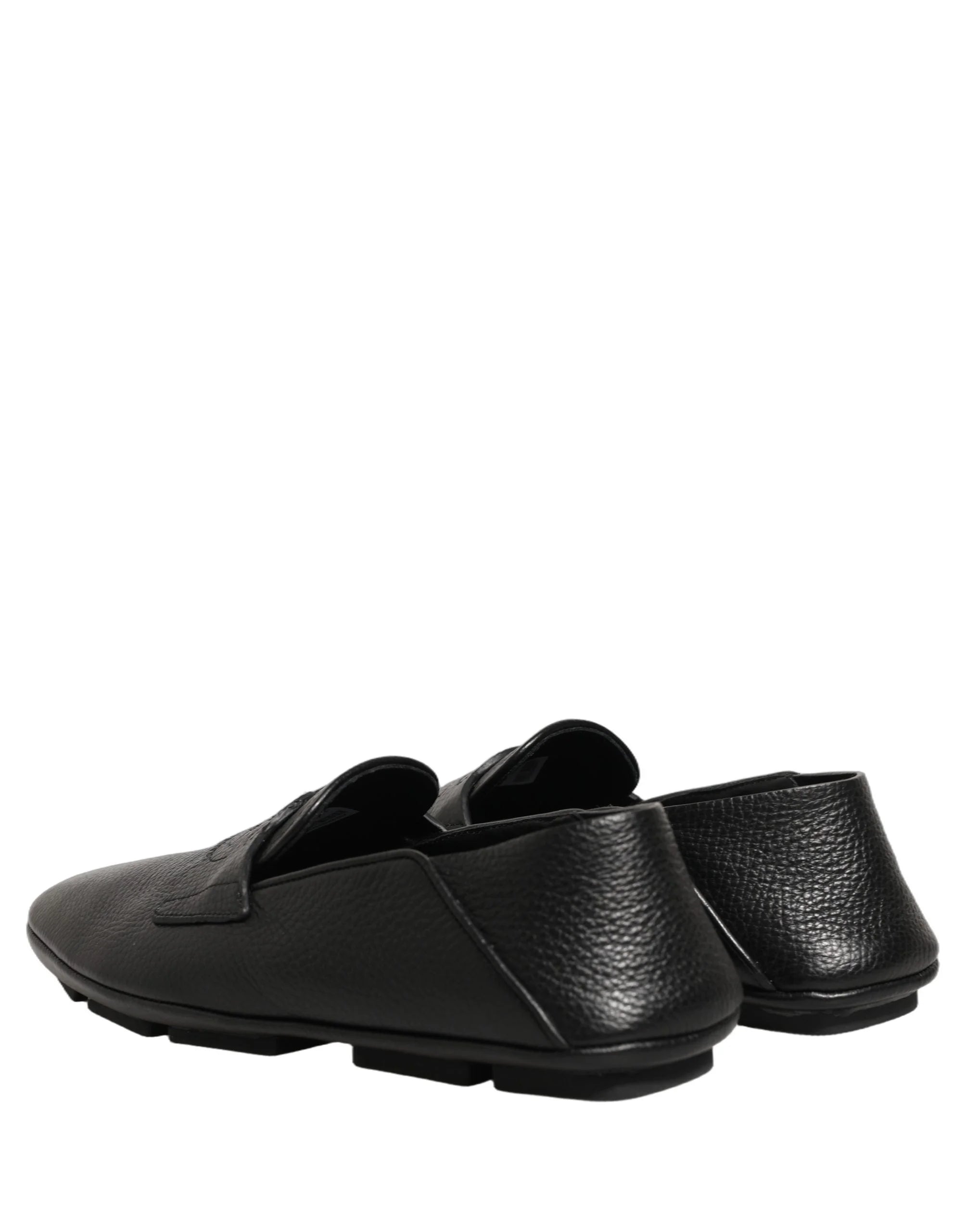 Dolce & Gabbana Black Deerskin Leather Driver Loafers Shoes - EU42/US9