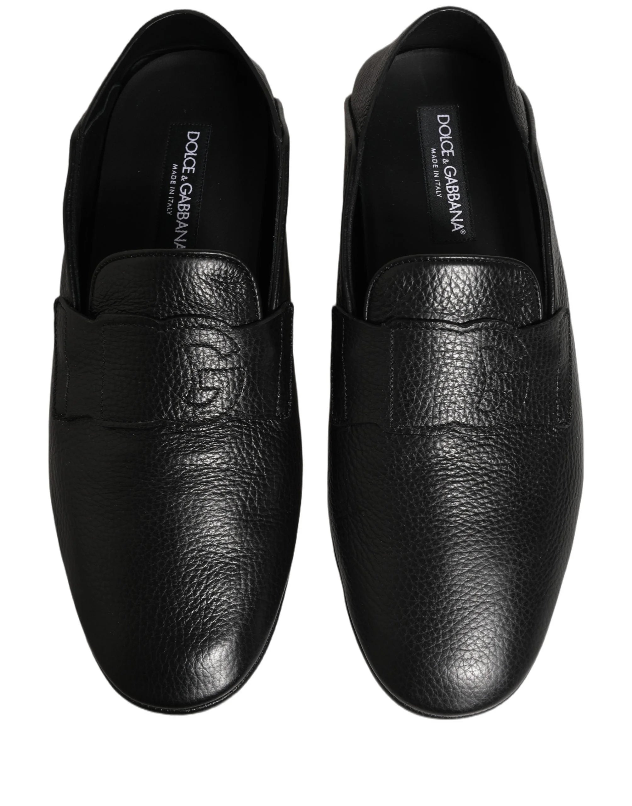 Dolce & Gabbana Black Deerskin Leather Driver Loafers Shoes - EU42/US9
