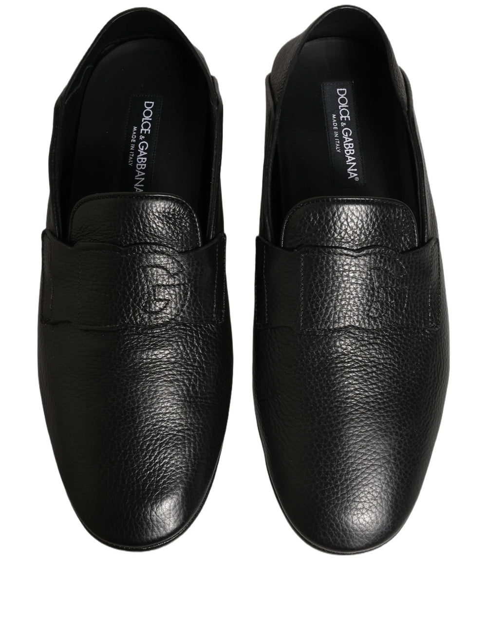 Dolce & Gabbana Black Deerskin Leather Driver Loafers Shoes - EU42/US9