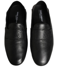 Dolce & Gabbana Black Deerskin Leather Driver Loafers Shoes - EU42/US9