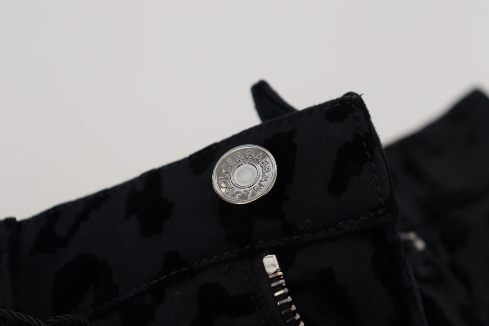 Dolce & Gabbana Black Denim Cotton Stretch Hot Pants Shorts - IT40|S - Short Trousers