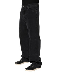 Dolce & Gabbana Black Denim Wide Leg Relaxed Fit Pants Jeans - IT50 | L