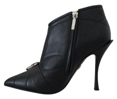 Dolce & Gabbana Black Devotion Quilted Buckled Ankle Boots Shoes - EU39/US8.5