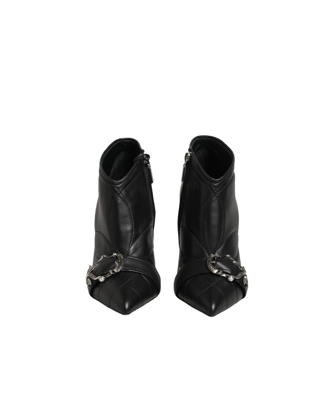 Dolce & Gabbana Black Devotion Quilted Buckled Boots Shoes - EU39/US8.5
