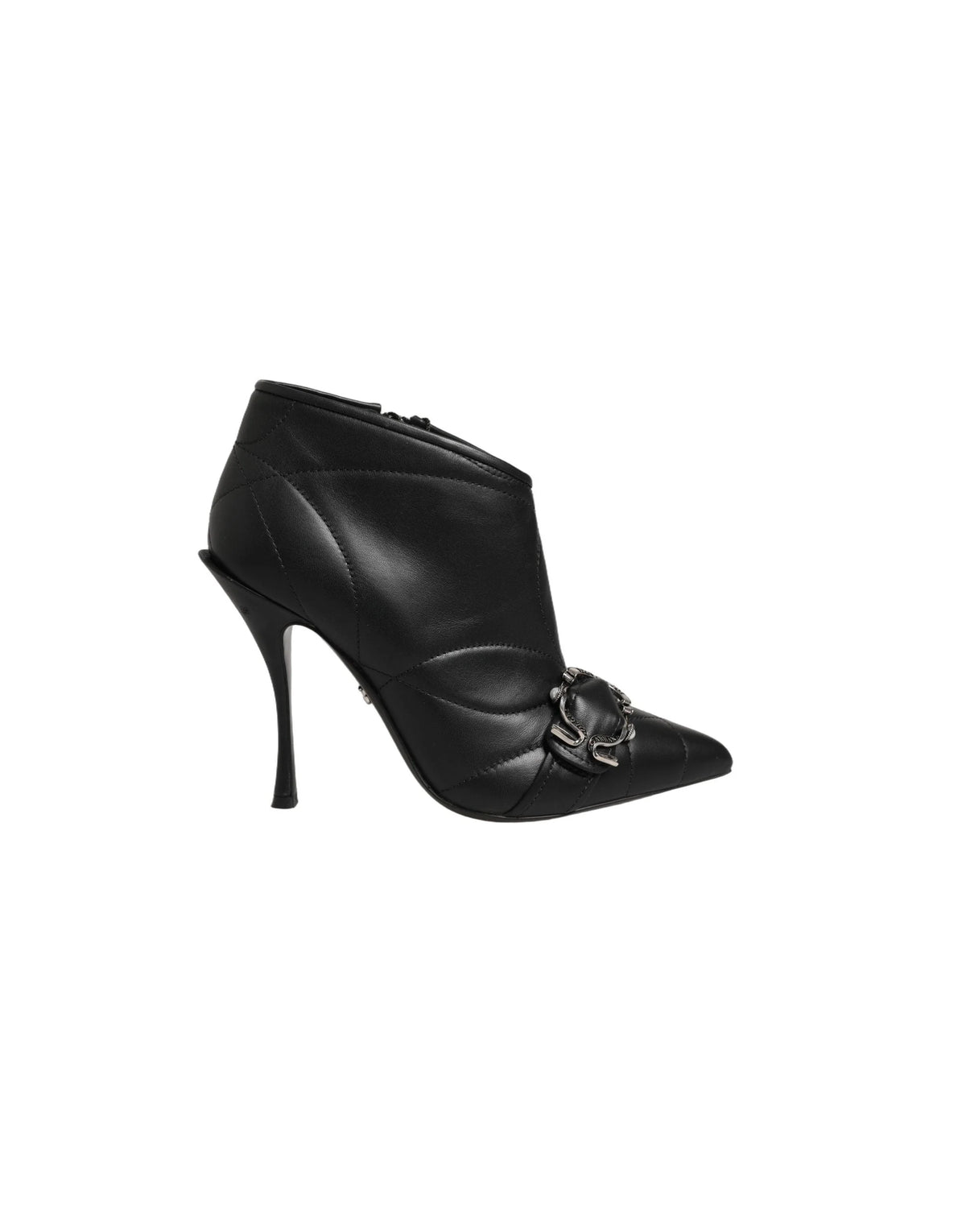 Dolce & Gabbana Black Devotion Quilted Buckled Boots Shoes - EU39/US8.5