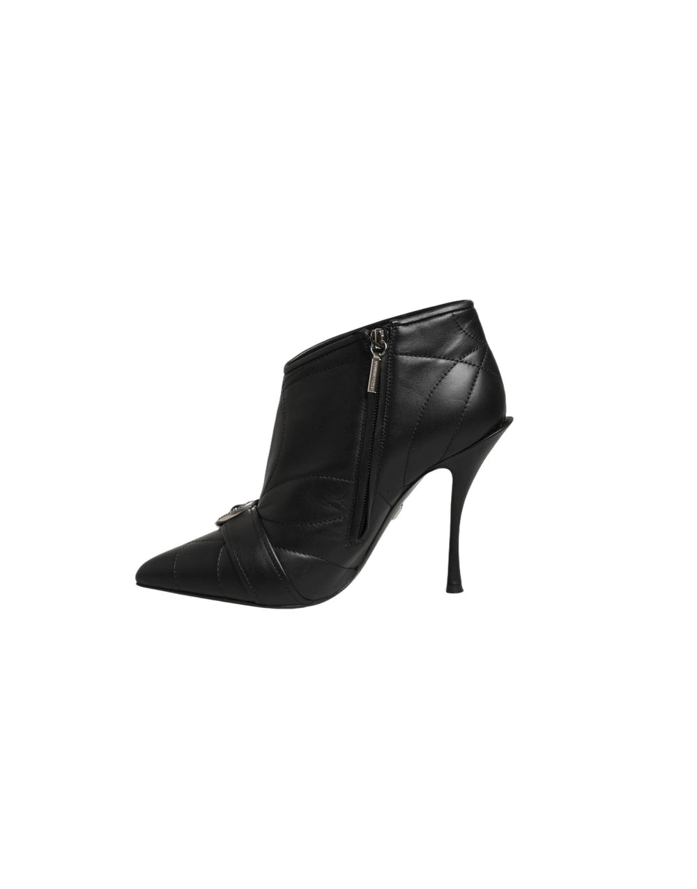 Dolce & Gabbana Black Devotion Quilted Buckled Boots Shoes - EU39/US8.5