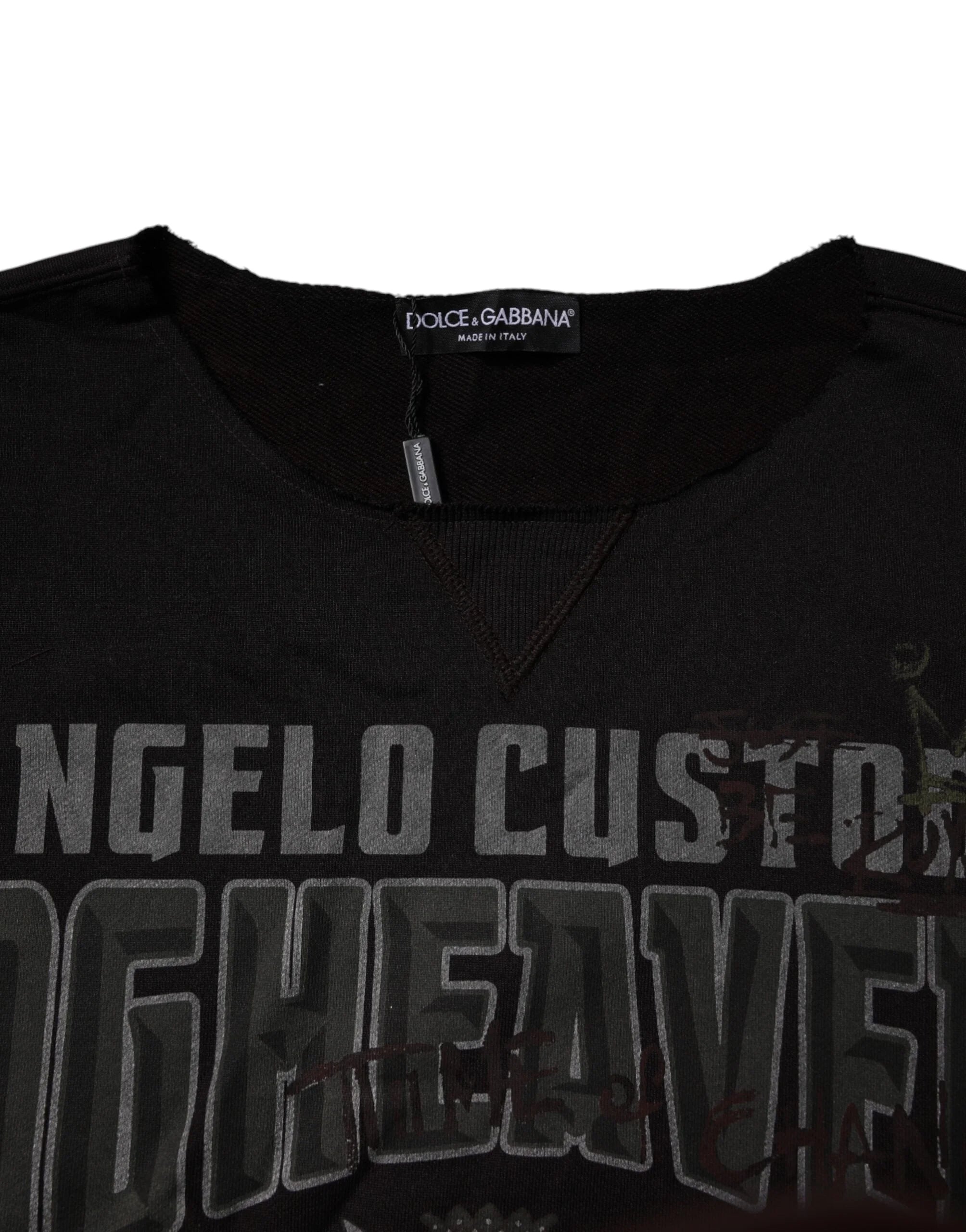 Dolce & Gabbana Black DG Heaven Crew Neck Pullover Sweater - IT54 | XL - Sweaters