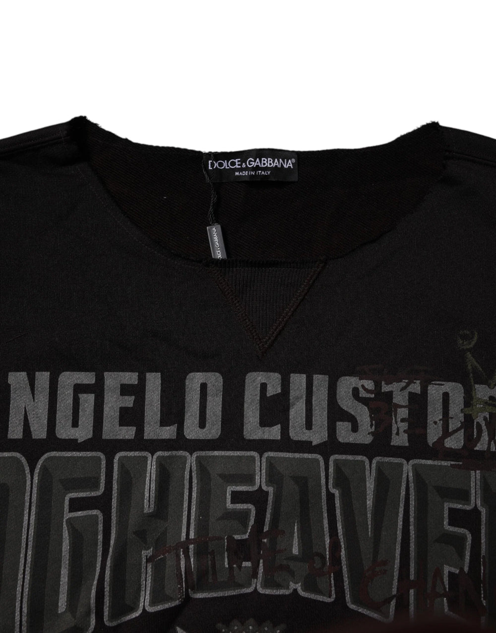 Dolce & Gabbana Black DG Heaven Crew Neck Pullover Sweater - IT54 | XL - Sweaters