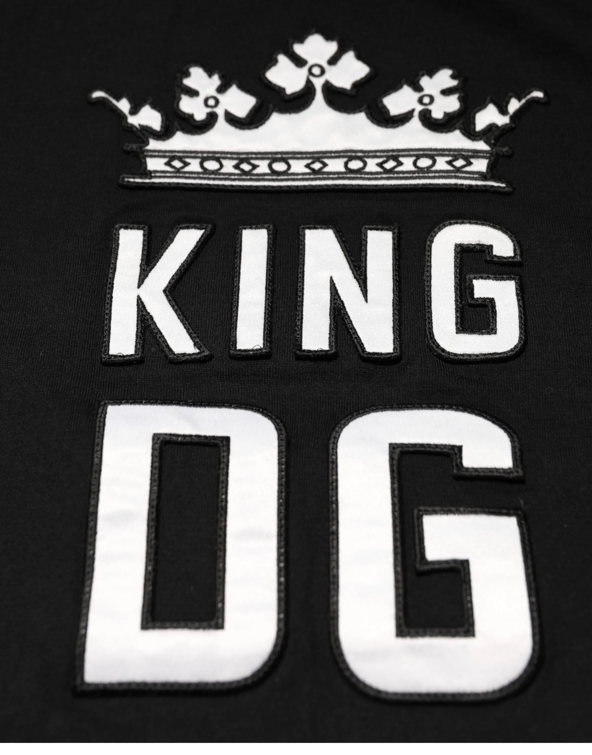 Dolce & Gabbana Black DG King Crown Cotton Crew Neck T-shirt - T-Shirts