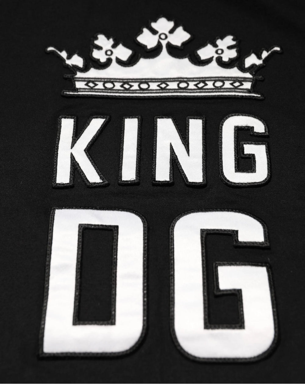 Dolce & Gabbana Black DG King Crown Cotton Crew Neck T-shirt - T-Shirts