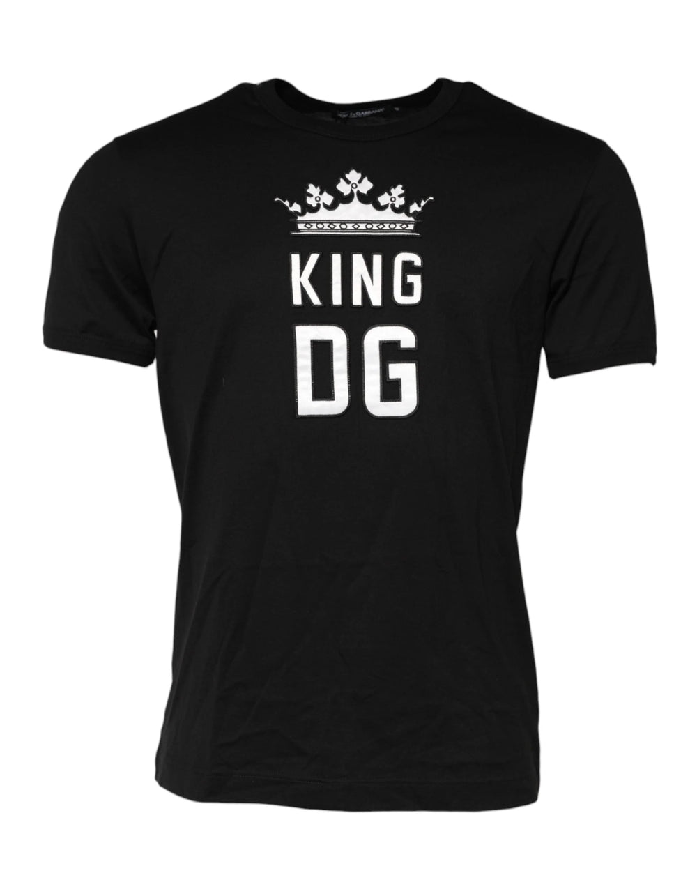 Dolce & Gabbana Black DG King Crown Cotton Crew Neck T-shirt - T-Shirts