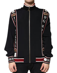 Dolce & Gabbana Black DG King Full Zip Sweatshirt Sweater - IT52 | XL - Sweatshirts