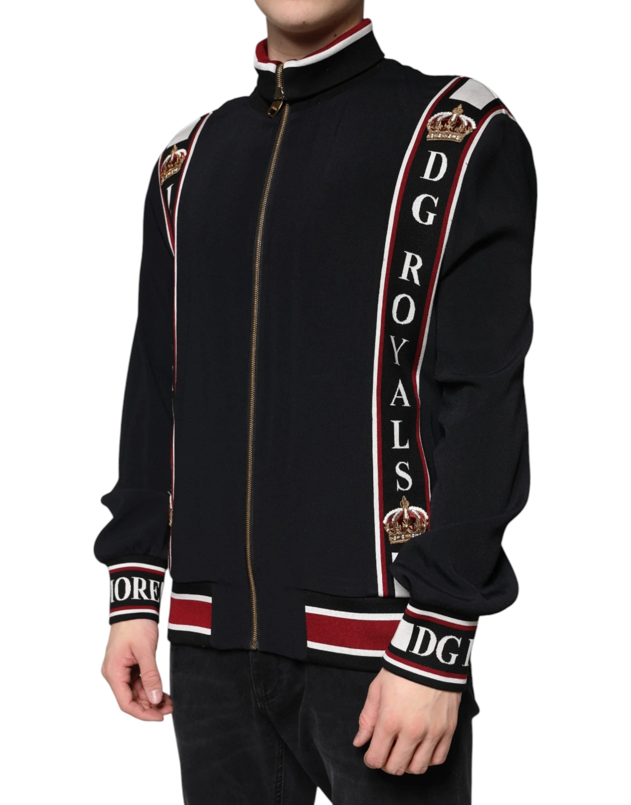 Dolce & Gabbana Black DG King Full Zip Sweatshirt Sweater - IT52 | XL - Sweatshirts