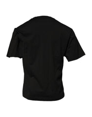 Dolce & Gabbana Black DG Logo Cotton Crew Neck T-shirt - IT48 | M - T-Shirts