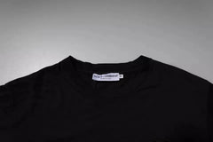 Dolce & Gabbana Black DG Logo Cotton Crew Neck T-shirt - IT48 | M - T-Shirts