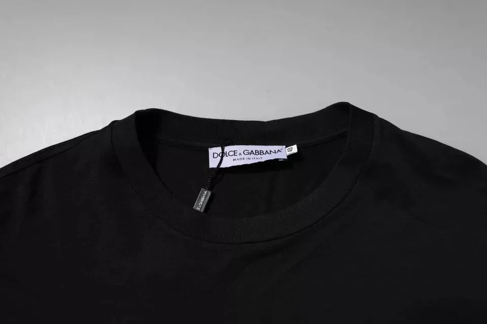 Dolce & Gabbana Black DG Logo Cotton Crew Neck T-shirt - T-Shirts