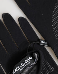 Dolce & Gabbana Black DG Logo Cotton Hands Mitten Men Gloves - 9|M
