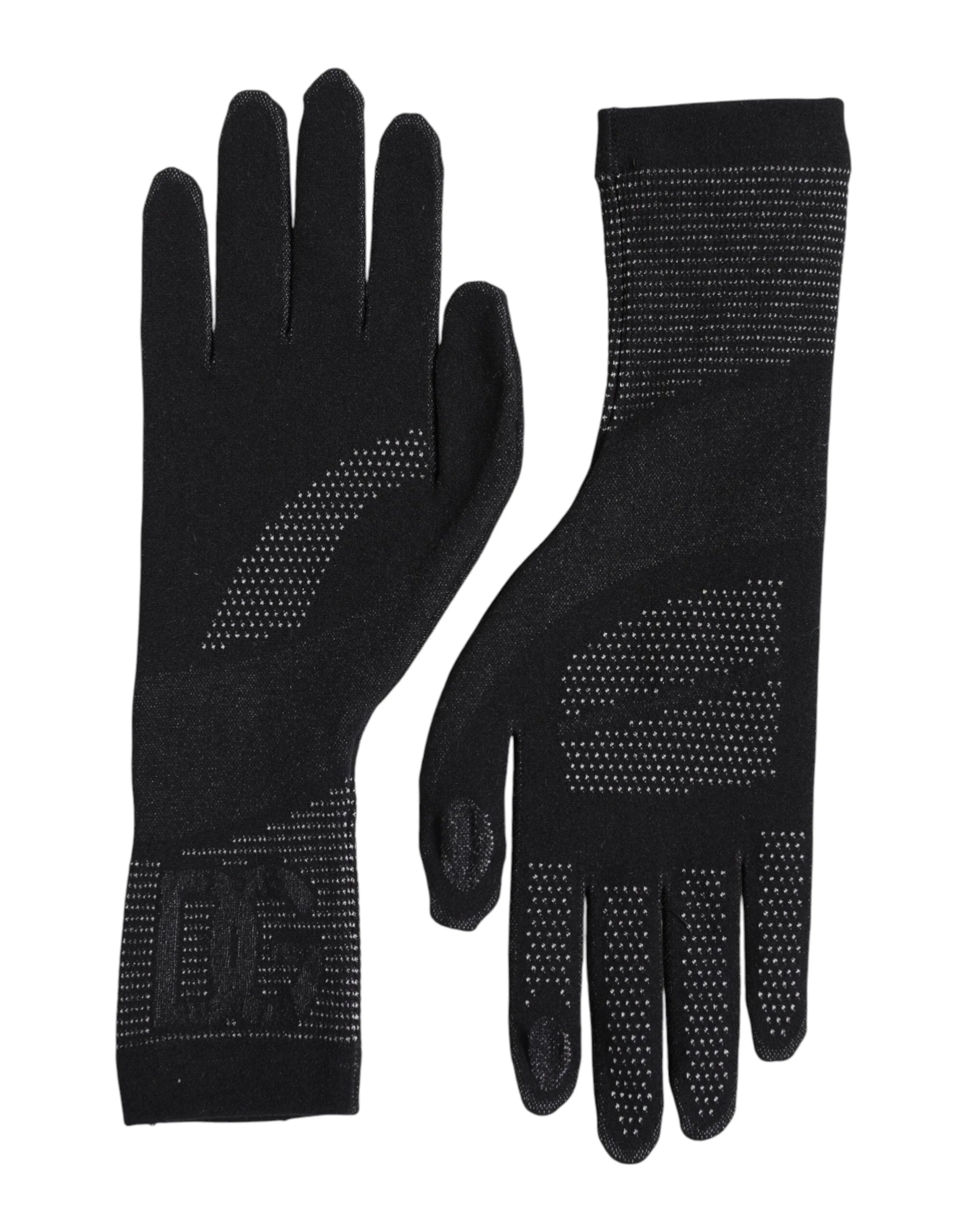 Dolce & Gabbana Black DG Logo Cotton Hands Mitten Men Gloves - 9|M