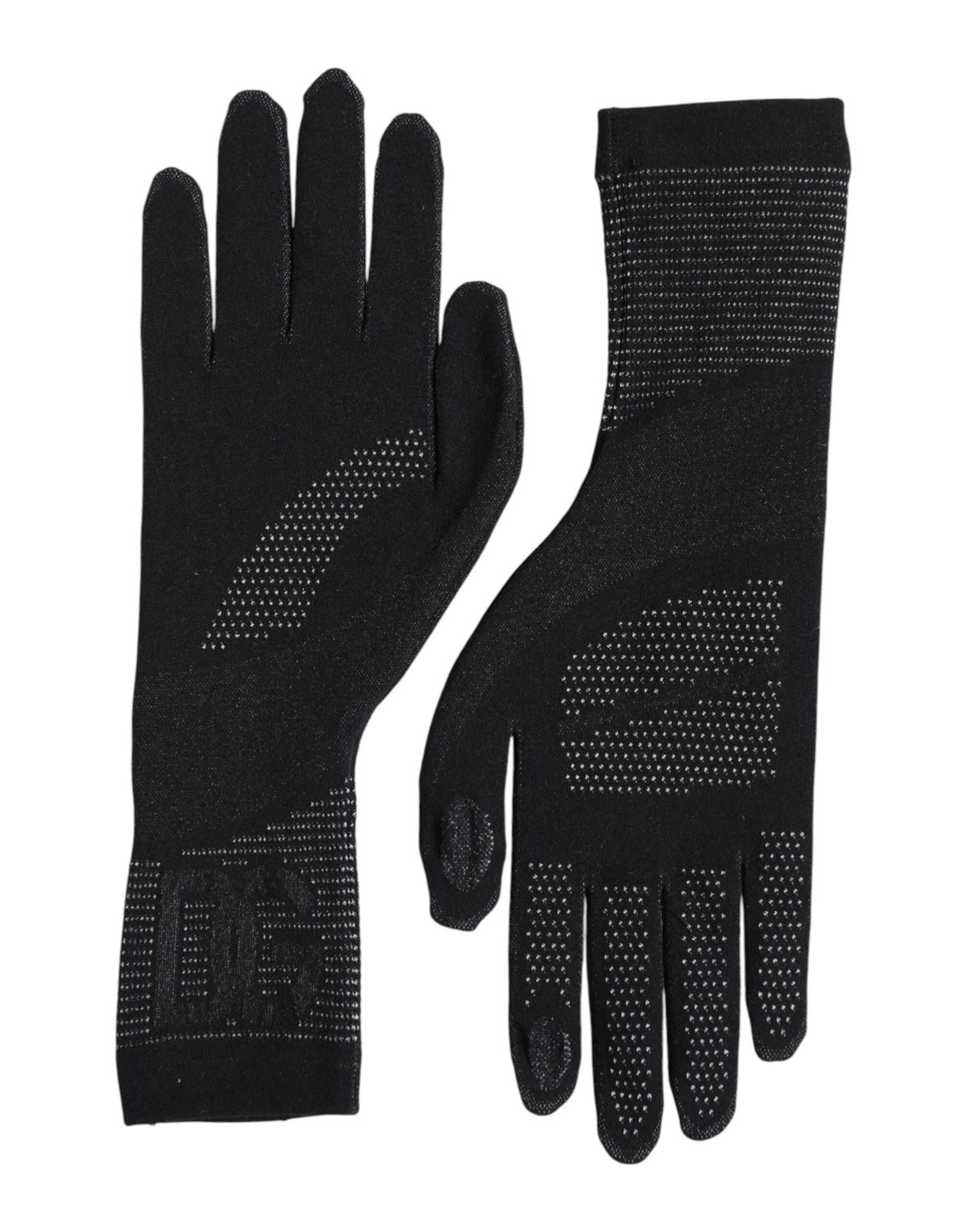 Dolce & Gabbana Black DG Logo Cotton Hands Mitten Men Gloves - 9|M