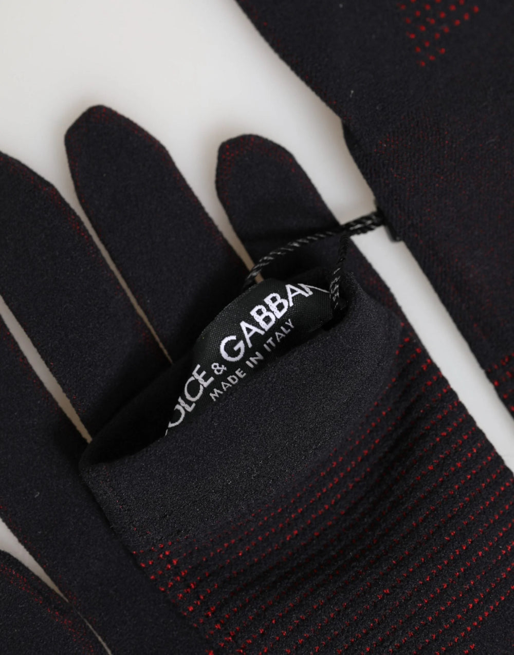 Dolce & Gabbana Black DG Logo Cotton Hands Mitten Men Gloves - 9|M
