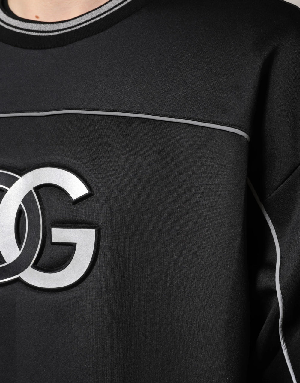 Dolce & Gabbana Black DG Logo Crew Neck Sweatshirt Sweater - IT52 | XL