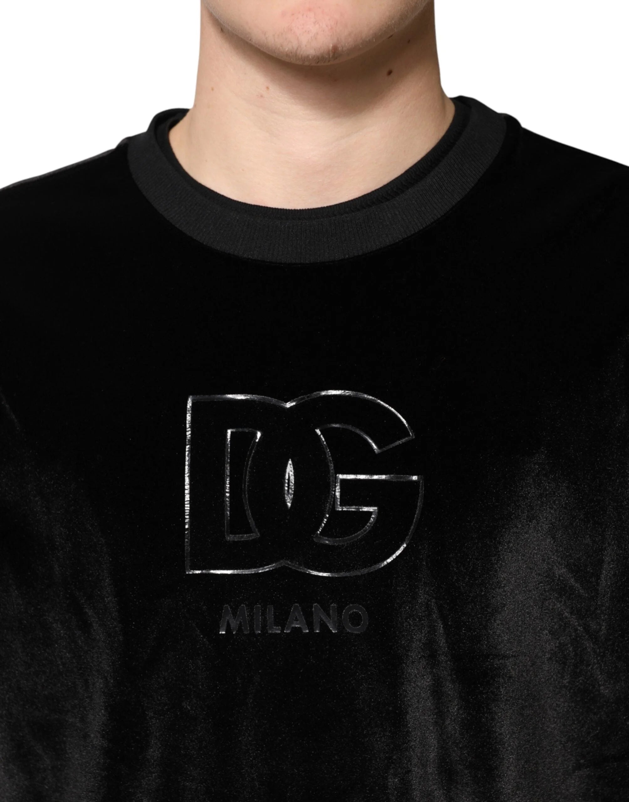 Dolce & Gabbana Black DG Logo Crew Neck Sweatshirt Sweater - IT54 | XL