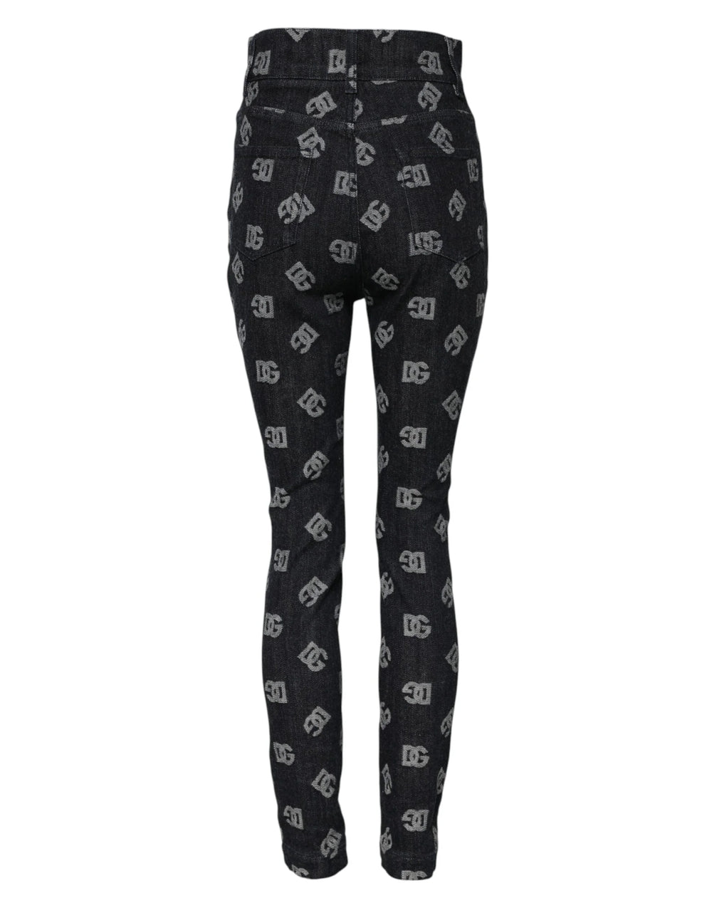 Dolce & Gabbana Black DG Logo High Waist Skinny Denim Jeans - IT40|S - Jeans