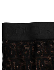 Dolce & Gabbana Black DG Logo Lace High Brief Panty Underwear - IT2 | S